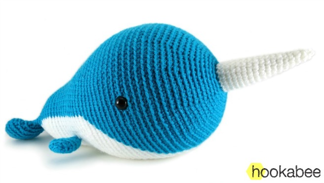 Walden the Narwhal amigurumi crochet pattern by @hookabee crochet (www.hookabee.com) #crochet #amigurumi #narwhal #whale #pattern
