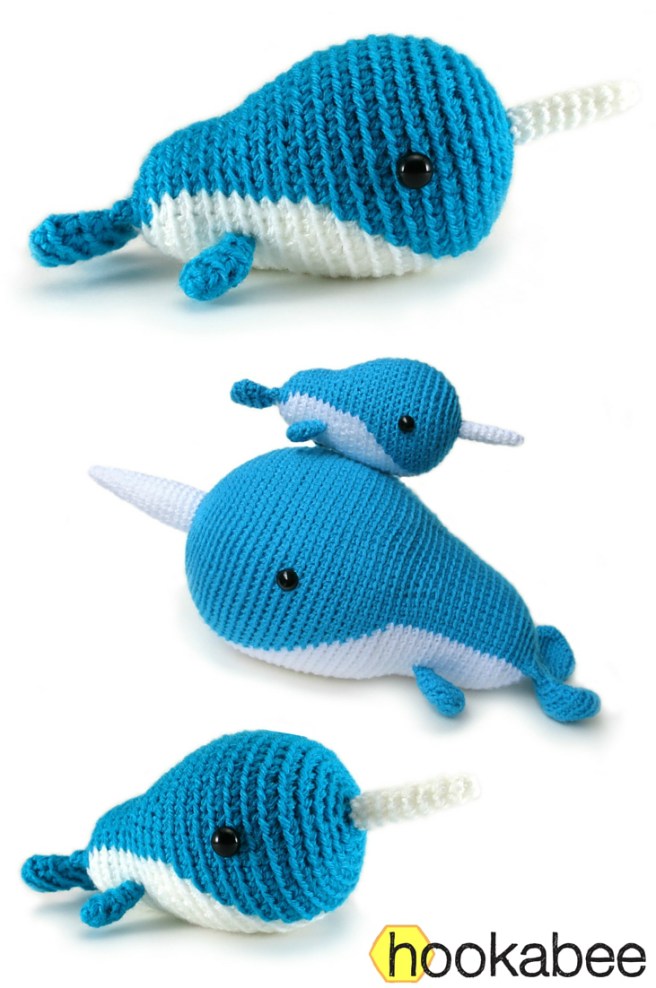 Little Walden the Narwhal amigurumi crochet pattern by @hookabee