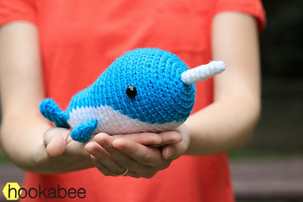 Little Walden the Narwhal amigurumi crochet pattern by @hookabee
