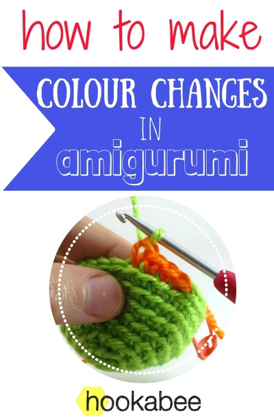 How to make colour changes in amigurumi by @hookabee