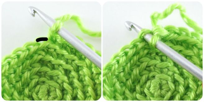 Crocheting through back loop only in amigurumi