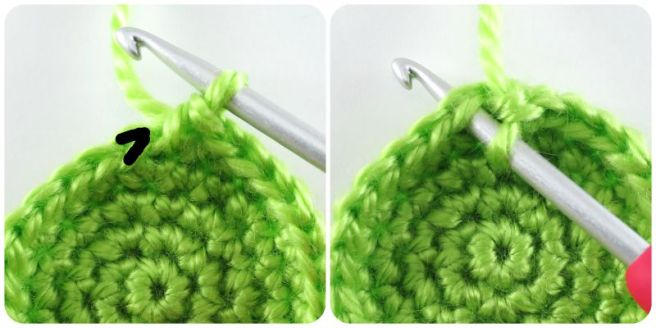Crocheting through both loops in amigurumi