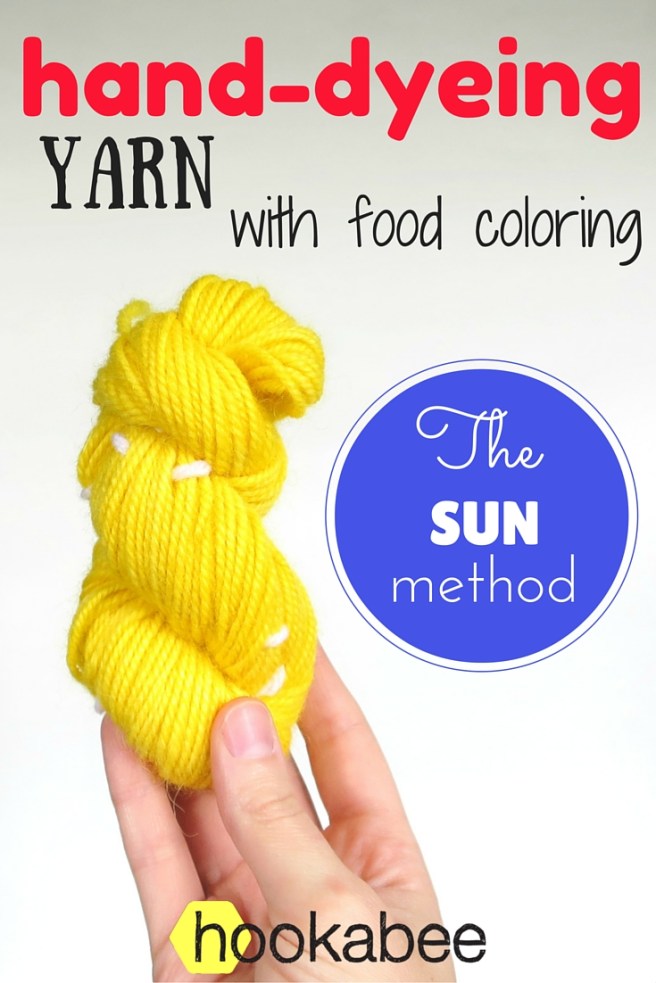 Hand-dyeing yarn with food colouring: Sun method | hookabee