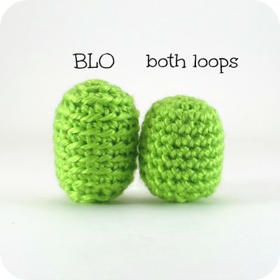 both loops vs. BLO stitch height in amigurumi