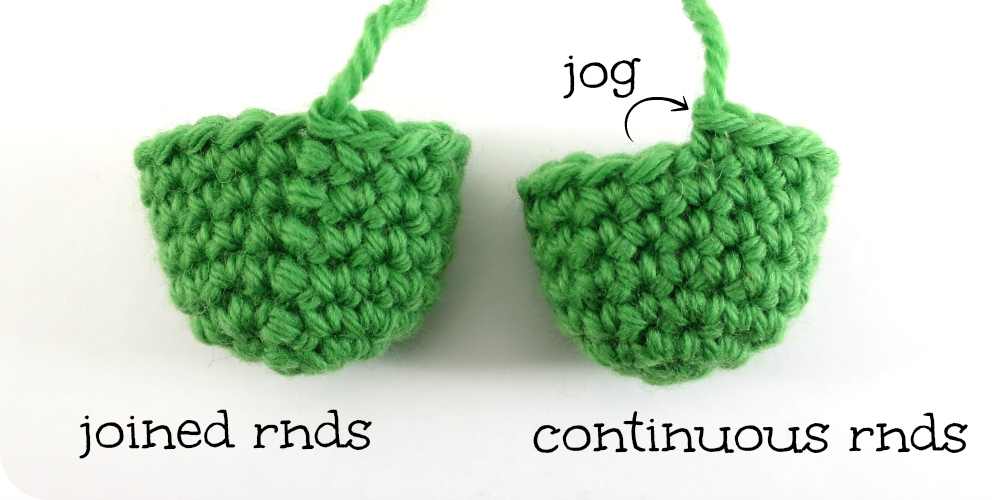 Joined rounds vs. Continuous rounds in amigurumi by hookabee