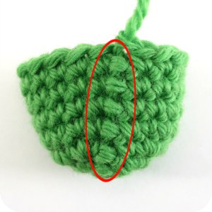 Seam in joined rounds in amigurumi